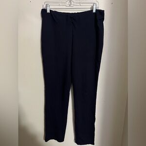 LAUREN RALPH LAUREN Classic Pull On Straight Leg Dress Pants Stretch Navy Size M